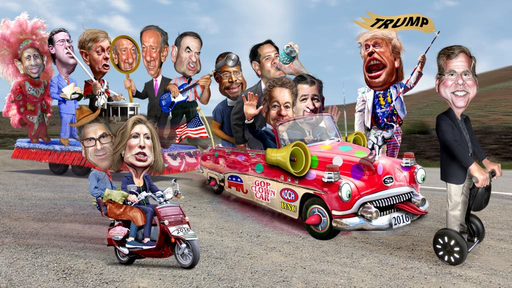 Republican Primary Satire - Clown Car Parade