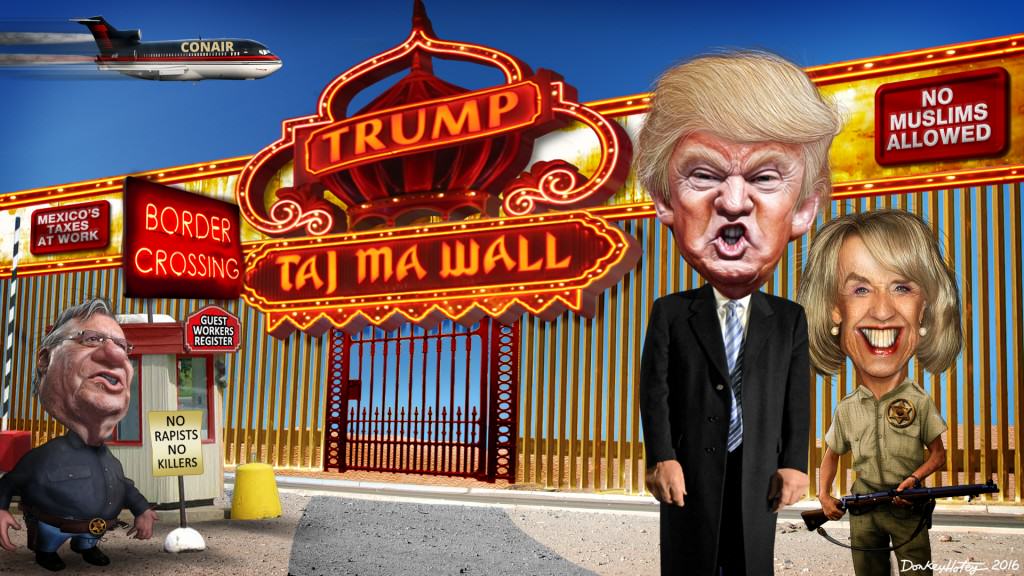 Donald Trump - Taj Ma Wall - Political Satire 